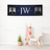 Verjaardagsbanner met op maat gemaakte initialen, spandoek (Insitu)