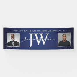 Verjaardagsbanner met op maat gemaakte initialen, spandoek