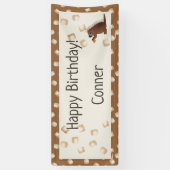 Verjaardagsbanner met stekelvarkens en smores spandoek (Verticaal)