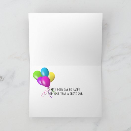 Verjaardagsbanner op rustiek hout kaart (Binnen)