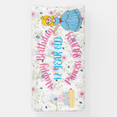 Verjaardagsbanner prinses feest spandoek (Verticaal)