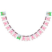 Verjaardagsbanner Roze Prinses Vlaggetjes (Alle)