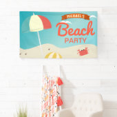 Verjaardagsbanner strandfeest spandoek (Insitu)