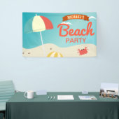 Verjaardagsbanner strandfeest spandoek (Beurs)