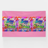 Verjaardagsbanner Vista Express Spandoek (Horizontaal)