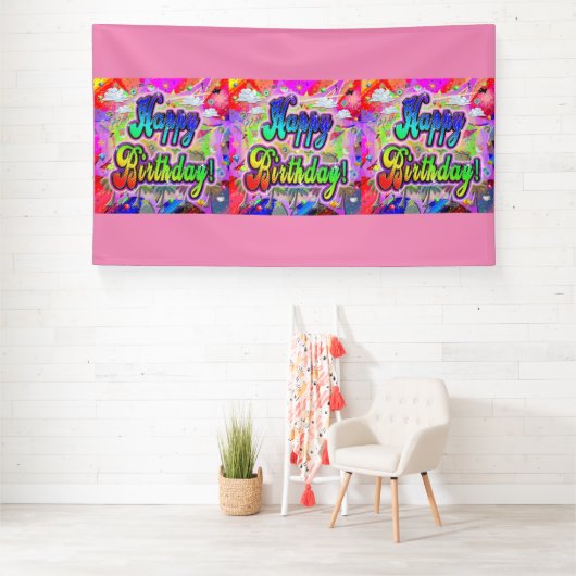 Verjaardagsbanner Vista Express Spandoek (Insitu)
