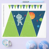 Verjaardagsbanner Vlag Outer Space Thema Flyer (Enkel)