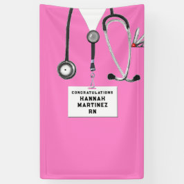 Verjaardagsbanner voor afgestudeerde RN-verpleegku Spandoek