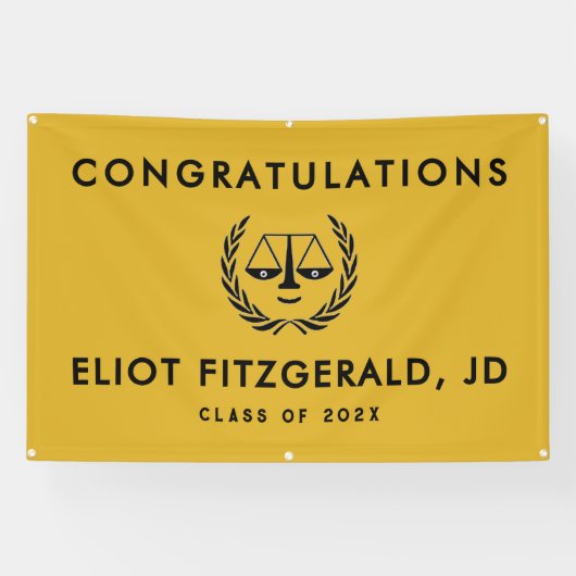 Verjaardagsbanner voor afgestudeerden aan de recht spandoek (Horizontaal)