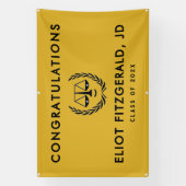 Verjaardagsbanner voor afgestudeerden aan de recht spandoek (Verticaal)