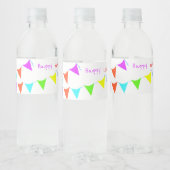 Verjaardagsbanner voor kinderen waterfles etiket (Flessen)