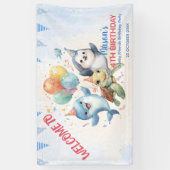 Verjaardagsbanner voor Ocean Friends Spandoek (Verticaal)