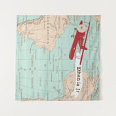 Verjaardagsbanner voor vliegtuigthema / baby showe wandkleed (Voorkant (horizontaal))