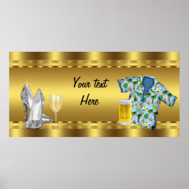 Verjaardagsbanner voor volwassenen poster