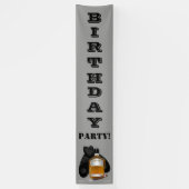 Verjaardagsbanner voor whisky en sigaren spandoek (Verticaal)