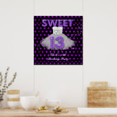 Verjaardagsbanner Zoete 13 Poster (Keuken)