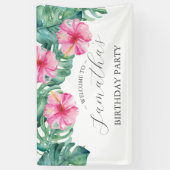 Verjaardagsbanners Zestiende Tropische Luau Spandoek (Verticaal)