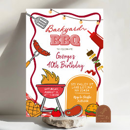 Verjaardagsbarbecue in de achtertuin kaart
