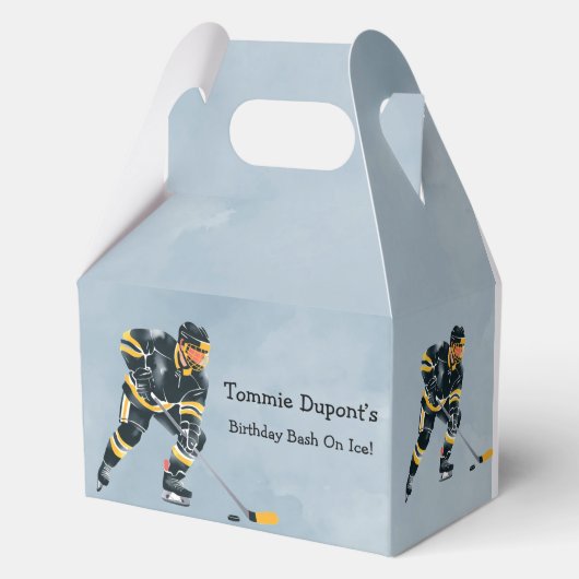 Verjaardagsbash op ijs bedankdoosjes (Voorkant)