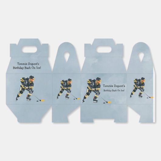 Verjaardagsbash op ijs bedankdoosjes (Ongevouwen)