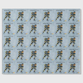 Verjaardagsbash op ijs cadeaupapier (Vlak)