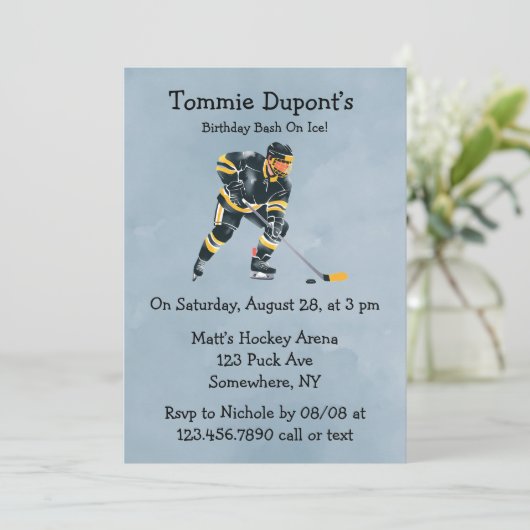 Verjaardagsbash op ijs kaart (Staand voorkant)
