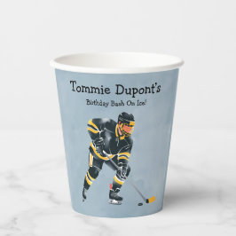 Verjaardagsbash op ijs papieren bekers