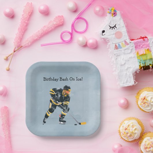 Verjaardagsbash op ijs papieren bordje (Feest)
