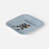 Verjaardagsbash op ijs papieren bordje (Gebogen)