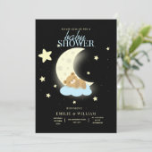 Verjaardagsbeer babyshower Kan nauwelijks wachten  Kaart (Staand voorkant)