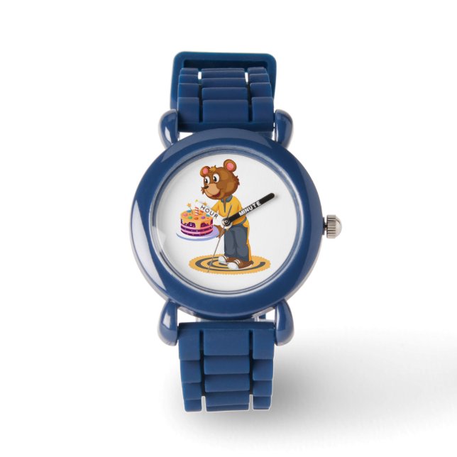 Verjaardagsbeer verrassing horloge (Voorkant)