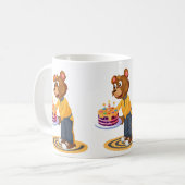 Verjaardagsbeer verrassing koffiemok (Voorkant links)