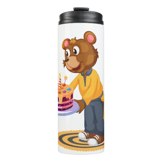 Verjaardagsbeer verrassing thermosbeker (Voorkant)
