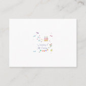 verjaardagsbegroeting bericht / gefeliciteerde ver visitekaartje (Voorkant)