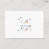 verjaardagsbegroeting bericht / gefeliciteerde ver visitekaartje (Achterkant)