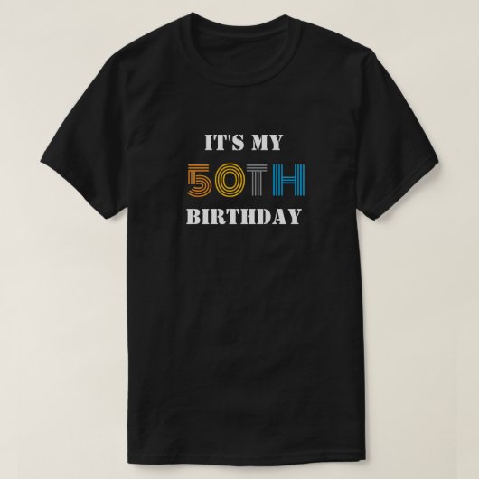 Verjaardagsbemanning Het is mijn 50e Retro Group S T-shirt (Design voorkant)
