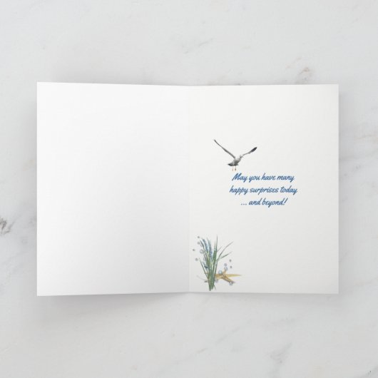 Verjaardagsbericht in een fles kaart (Binnen)