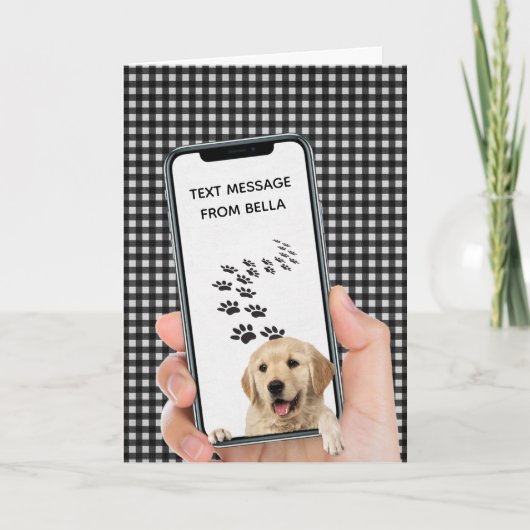 verjaardagsbericht op mobiele telefoon kaart (Voorkant)