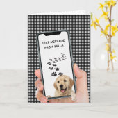 verjaardagsbericht op mobiele telefoon kaart (Gele Bloem)