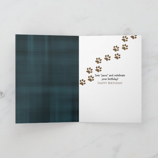 Verjaardagsbericht van Dog Kaart (Binnen)