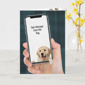 Verjaardagsbericht van Dog Kaart (Gele Bloem)