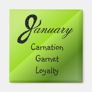 Verjaardagsbetekenis januari magneet