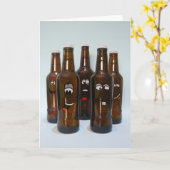 Verjaardagsbier Humor Kaart (Gele Bloem)