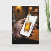 Verjaardagsbier op de smartphone kaart (Voorkant)