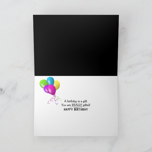 Verjaardagsbieren op zwarte Kaart (Binnen)