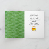 Verjaardagsbiertoast op visontwerp kaart (Binnen)