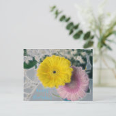 Verjaardagsbloem gloeien briefkaart (Staand voorkant)