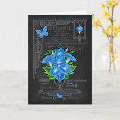 Verjaardagsbloem September Krijt Personalized Kaar Kaart (Gele Bloem)