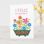 Verjaardagsbloemen Kaart (Gele Bloem)