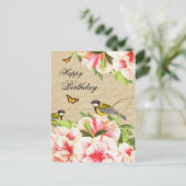  verjaardagsbloemen met briefkaarten (Staand voorkant)